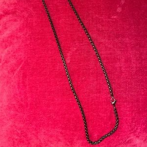 David Yurman Men's Darkened Steel Small Box Chain Necklace